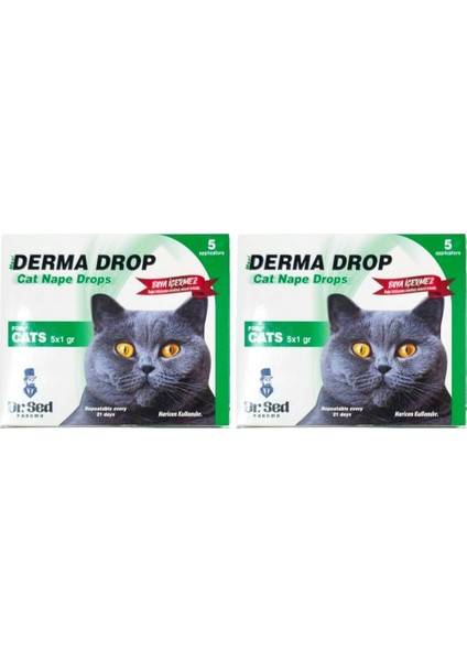 Kediler Için Bitkisel Bakım Damlaları – 5 x 1 ml Şase 2 Kutu
