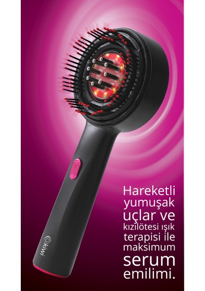 KFM-8610 Kızılötesi Işıklı Şarjlı Saç Derisi Masaj Tarağı
