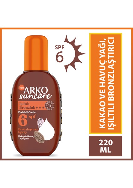 Suncare Spf6 Bronzlaştırıcı Güneş Yağı Sprey 220 ml