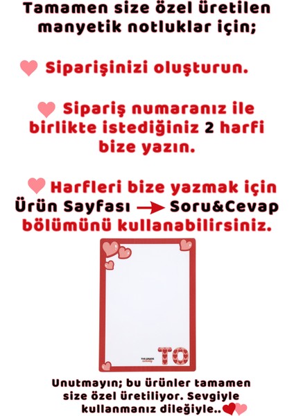 Yaz Sil Kişiye Özel Harfli Kalpli Notluk Manyetik Buzdolabı Planlayıcı Buzdolabı Notluk Notluk fiyatları