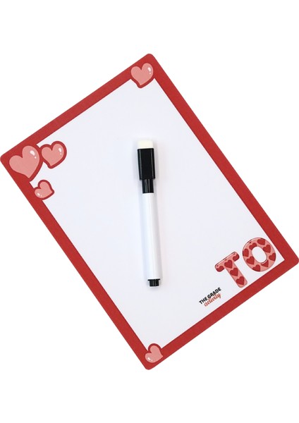 Yaz Sil Kişiye Özel Harfli Kalpli Notluk Manyetik Buzdolabı Planlayıcı Buzdolabı Notluk Notluk