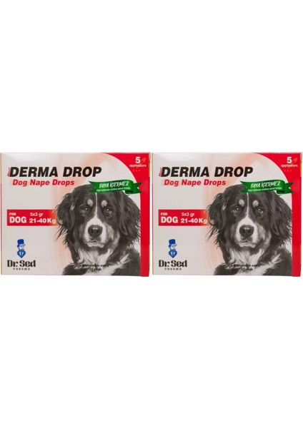 21–40 kg Köpekler Için Bitkisel Bakım Damlaları – 5 x 3 ml Şase 2 Kutu