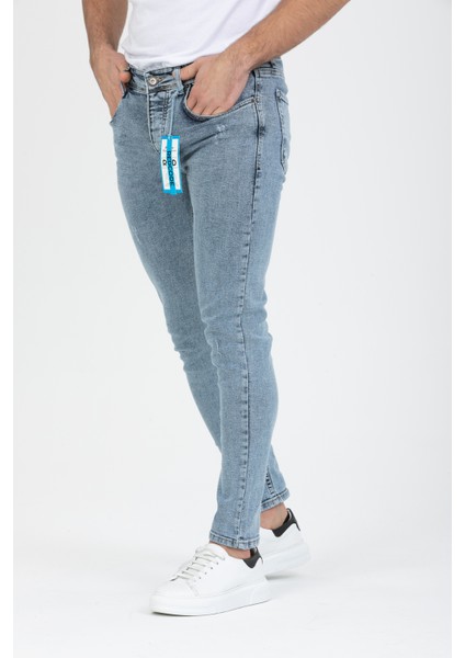Erkek Slim Fit Likralı Esnek Kot Pantolon Denim Jeans fırsatları