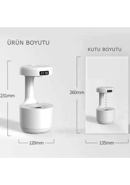 LZ599 Anti- Gravity Su Damlası Humidifier Hava Nemlendirici fiyatları