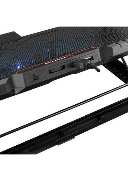 AD-RC15 SPEAR Siyah 5 Fan 2 USB RGB Işıklı 15-17 Notebook Soğutucu Stand