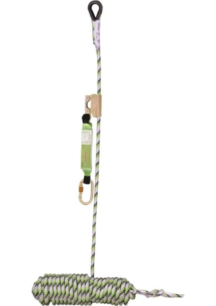Karam Ky 2003-20 mt Mobil Düşüş Tutucu – 20 Metre Polyester Statik Halatlı Şok Emicili Sistem