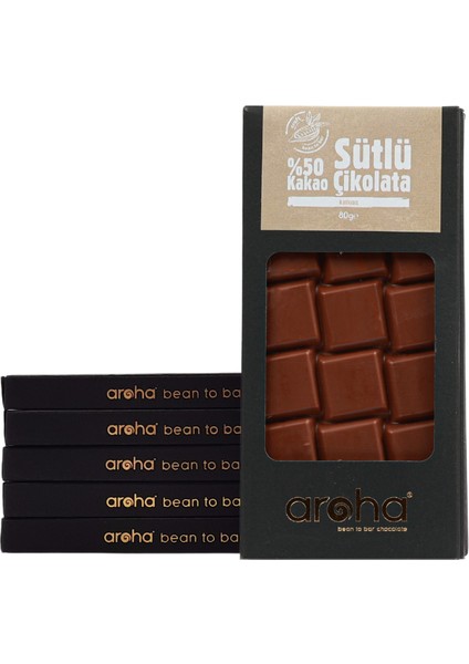 Altılı Avantaj Paket. %50 Kakao Sütlü Çikolata 80 g x 6 Adet