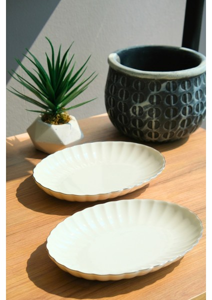 Bone Luz Platin File Kayık Tabak 24X17CM BNLZF24KY220 2 Li