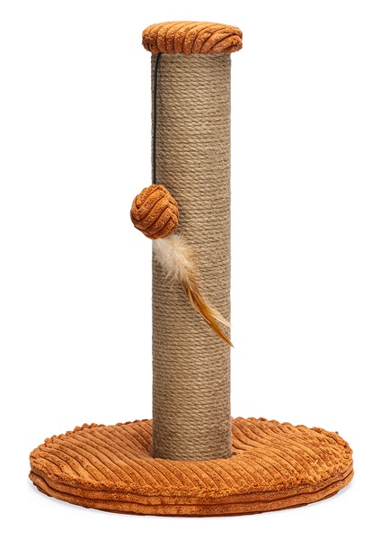 Beeztees Dbl Kedi Tırmalama ve Oyuncağı, Toprak Rengi, 35X35X50CM