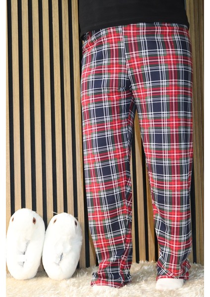 Pamuklu Beli Lastikli Cepsiz Pijama Altı