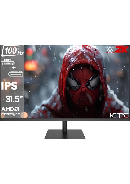 H32T13 31,5'' 100Hz 3ms (Hdmı+Displayport) 2560×1440 Freesync IPS Flat Monitör