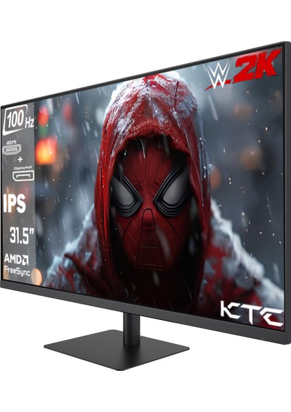 H32T13 31,5'' 100Hz 3ms (Hdmı+Displayport) 2560×1440 Freesync IPS Flat Monitör