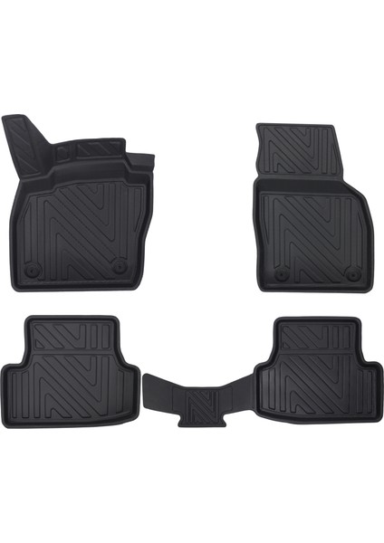 NewDeco Skoda Kamiq 2019 Sonrasi Için 5,5d Carbon Style Havuzlu Paspas - Tpe Malzeme