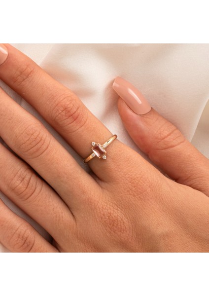 Gümüş Yüzük - Gümüş Yüzük - Octagon Kesim Zultanit Taşlı 0.95 Karat Pırlanta Montorü 925 Ayar Gümüş Yüzük