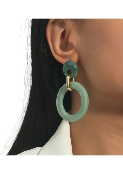 Basit Saplama Küpeler Çok Yönlü Popüler Kişilik Sokak Çekim Küpeleri (Yurt Dışından)