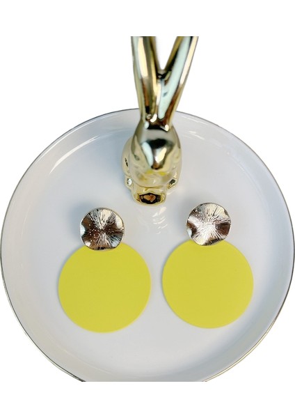 Basit Saplama Küpeler Çok Yönlü Popüler Kişilik Sokak Çekim Küpeleri (Yurt Dışından)