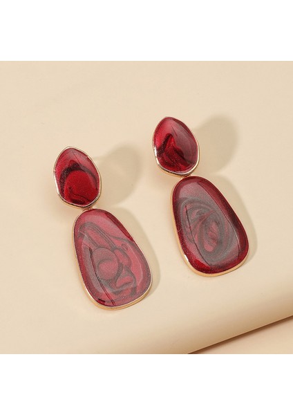 Basit Saplama Küpeler Çok Yönlü Popüler Kişilik Sokak Çekim Küpeleri (Yurt Dışından)