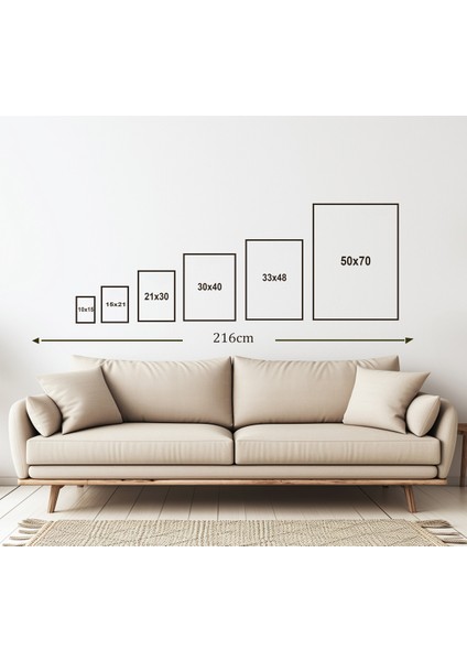 Doğal Ahşap Çerçeve -Boş Çerçeve-Resim Çerçevesi, Poster Puzzle Çerçevesi (Ön Korumalı,postersiz)