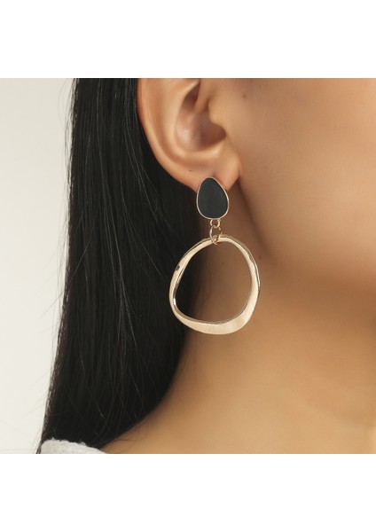 Basit Saplama Küpeler Çok Yönlü Popüler Kişilik Sokak Çekim Küpeleri (Yurt Dışından)