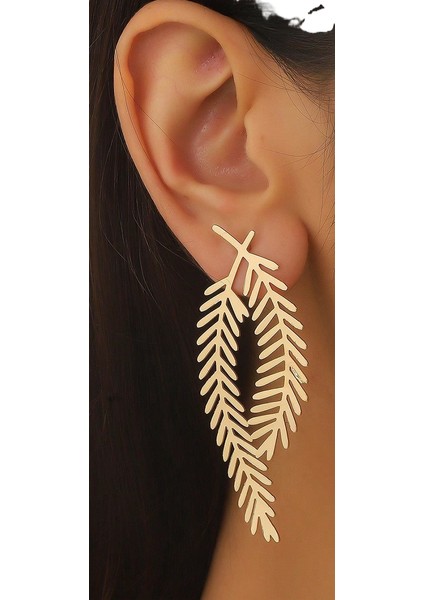 Basit Saplama Küpeler Çok Yönlü Popüler Kişilik Sokak Çekim Küpeleri (Yurt Dışından)