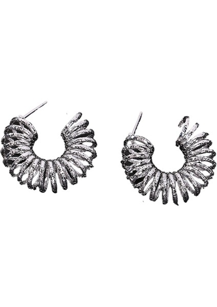 Küpe Mizaç Küpe Niş Tasarım Gümüş Iğne Küpe (Yurt Dışından)