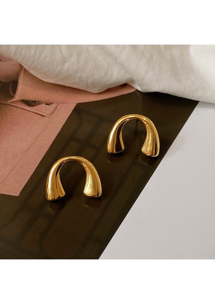 Saplama Küpeler Vintage Sade Küpeler (Yurt Dışından)