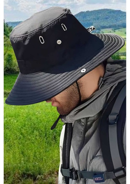 Unisex Uv Korumalı Geniş Kenarlı Katlanabilir Safari Outdoor Boonie Yürüyüş ve Plaj Şapkası modelleri