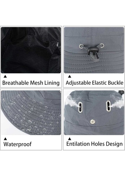 Unisex Uv Korumalı Su Geçirmez Yazlık Safari Şapka fırsatları