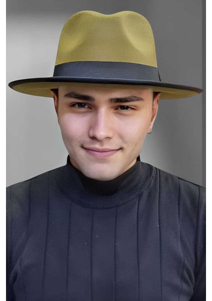 Erkek Panama Kaşe Biyeli Fötr Şapka