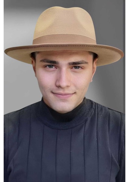 Erkek Panama Kaşe Biyeli Fötr Şapka