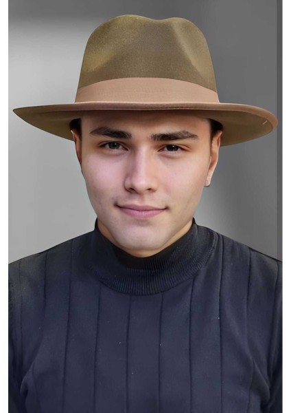 Erkek Panama Kaşe Biyeli Fötr Şapka