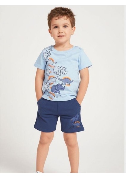 Erkek Bebek Hayvan Baskılı Şortlu Takım fiyatları