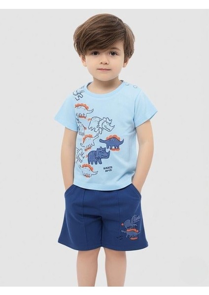 Erkek Bebek Hayvan Baskılı Şortlu Takım indirimleri