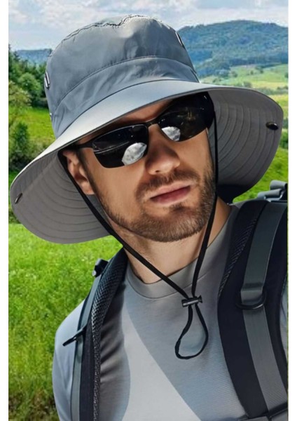 Unisex Uv Korumalı Geniş Kenarlı Katlanabilir Safari Outdoor Boonie Yürüyüş ve Plaj Şapkası modelleri