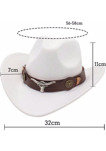 Unisex Kovboy Fötr Şapka Kovboy Şapkası Kovboy Şapka fırsatları