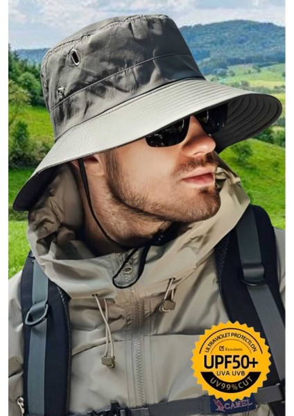 Unisex Uv Korumalı Geniş Kenarlı Katlanabilir Safari Outdoor Boonie Yürüyüş ve Plaj Şapkası fiyatları