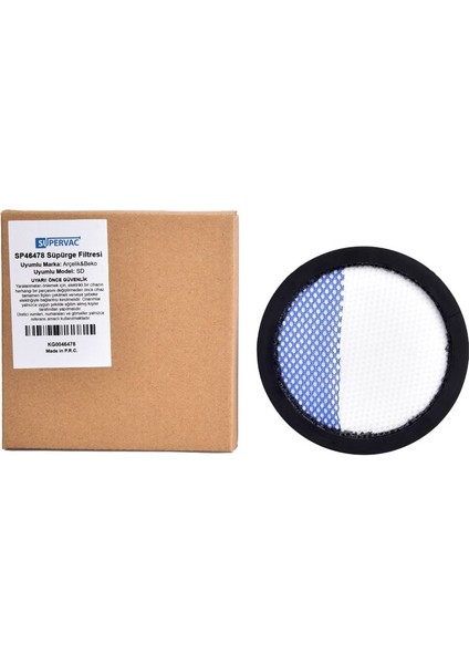SD3061/VCP3930 Süpürge Motor Filtresi, Arçelik, Grundig ile Uyumlu