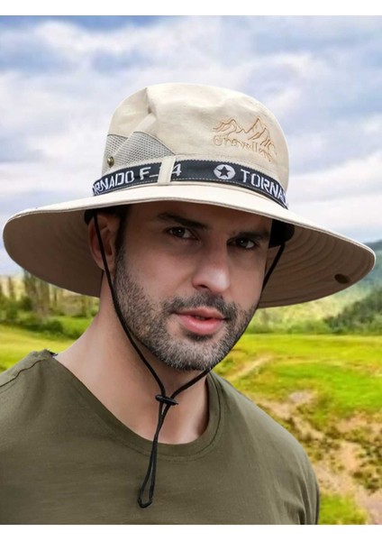 Unisex Yazlık Geniş Kenarlı Fileli Katlanabilir Safari Outdoor Plaj Şapkası