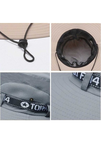 Unisex Yazlık Geniş Kenarlı Fileli Katlanabilir Safari Outdoor Plaj Şapkası modelleri