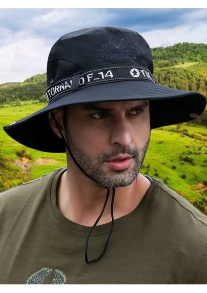 Unisex Yazlık Geniş Kenarlı Fileli Katlanabilir Safari Outdoor Plaj Şapkası