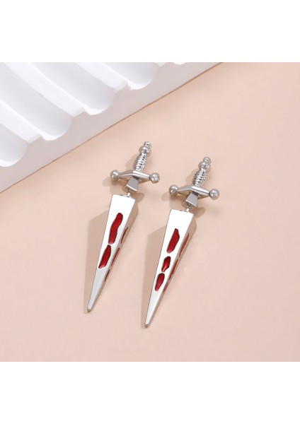 Avrupa ve Amerika Birleşik Devletleri Modası Vahşi Kişilik Paslanmaz Çelik Küpeler Kadın Geometrik Küpeler Saplama Küpeler (Yurt Dışından)