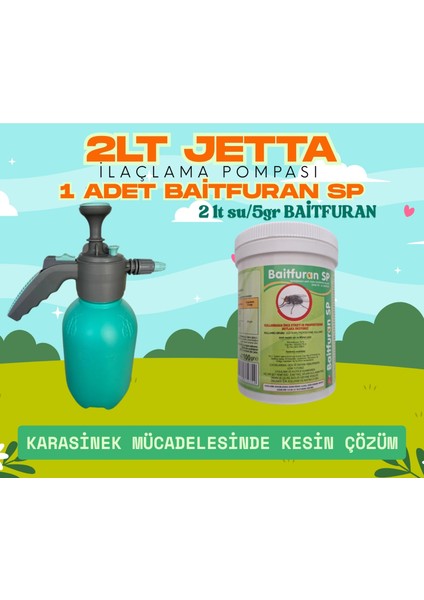 2lt Ilaçlama Pompası - Baitfuan Sp 100GR( Karasinek - Arı Haşere Öldürücü Suda Çözülebilir Toz )