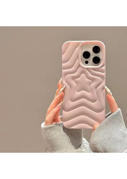Iphone 14 Pro Max Uyumlu Kabartmalı Yıldız Desenli Silikon Kılıf fiyatları