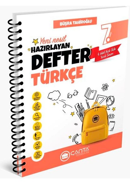 7. Sınıf Türkçe Okula Yardımcı Hazırlayan Defter