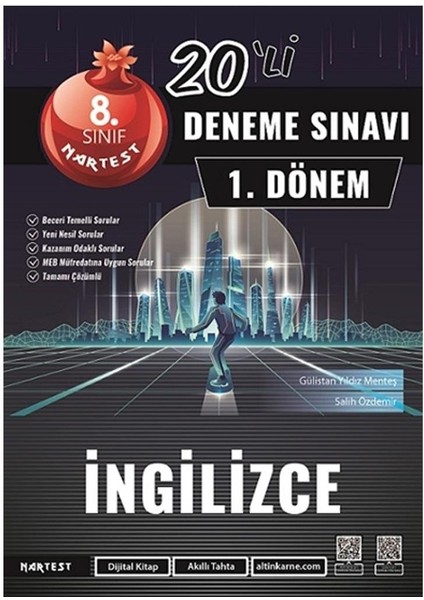 8. Sınıf İngilizce 1. Dönem Mod 20 Deneme Nartest Yayınları