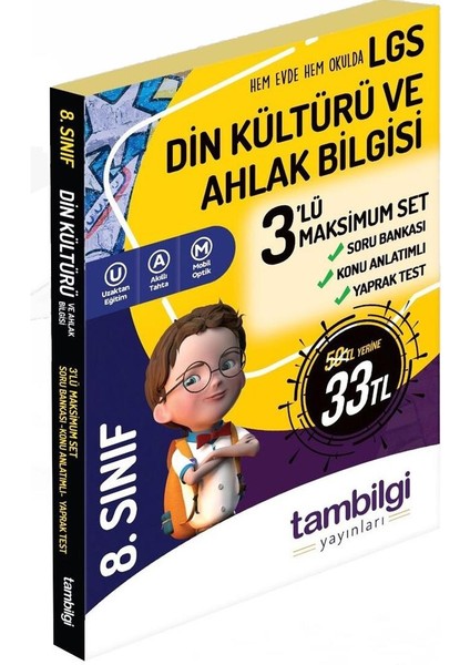 8. Sınıf LGS Din Kültürü ve Ahlak Bilgisi 3'lü Doping Set