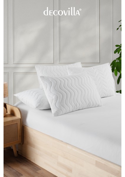 Micro Kapitone Yastık Alezi Sıvı Geçirmez 2 Li Set Yastık Koruyucu 50X70