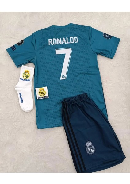 Dayıbalı Rm Cristiano Ronaldo Röveşata Çocuk Forması 4'lü (Armalı Set)