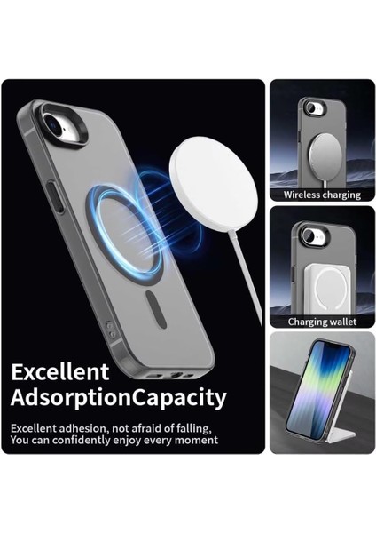 Apple iPhone 16E Kılıf Kamera Çıkıntılı Mat Magsafe Özellikli Kenarları Renkli Premium Sert Kapak fırsatları