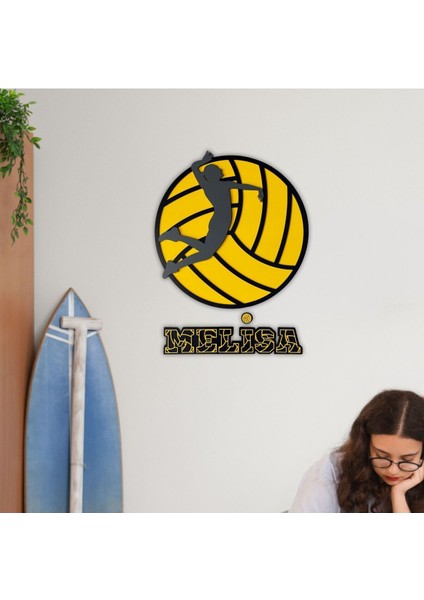 Kişiye Özel Isimli Ahşap Mdf Voleybol Duvar Dekoru | Sporcu Temalı Voleybol Oynayan Oyuncu Desenli fırsatları
